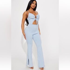 FASHION NOVA Nancy Denim Jumpsuit - Light Wash